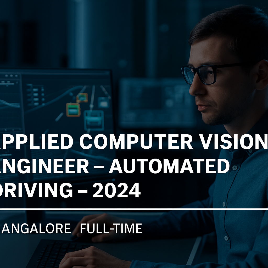 AI & Computer Vision Engineer Job – Bosch Automated Driving Team 2024