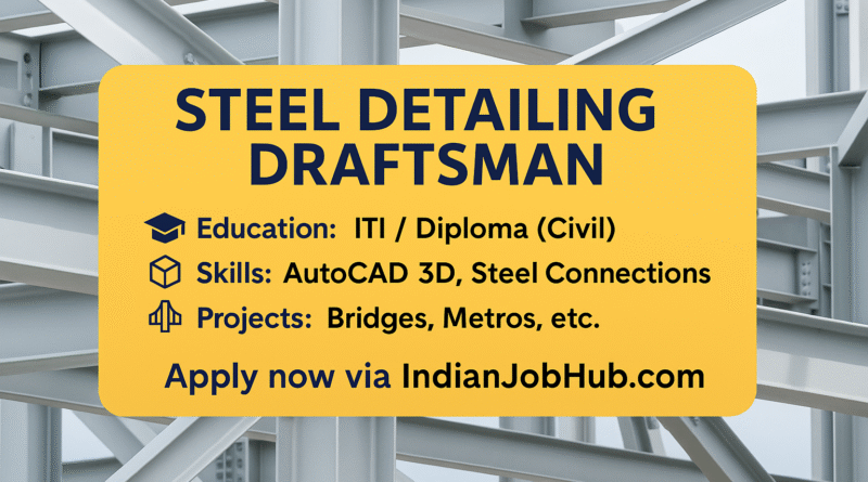 Steel Detailing Draftsman – Infrastructure Projects (Bridges & Metros)