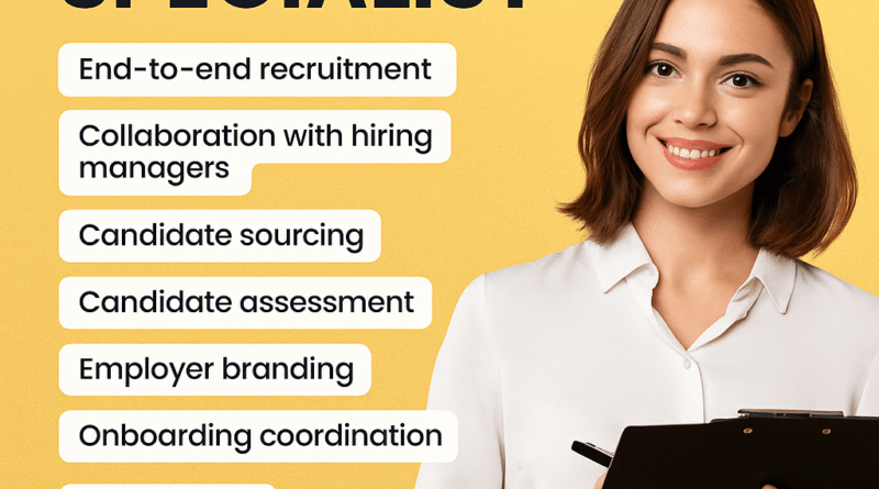 Recruitment Specialist Jobs 2025 – BBA Hons Talent Acquisition Roles with End-to-End Hiring Expertise
