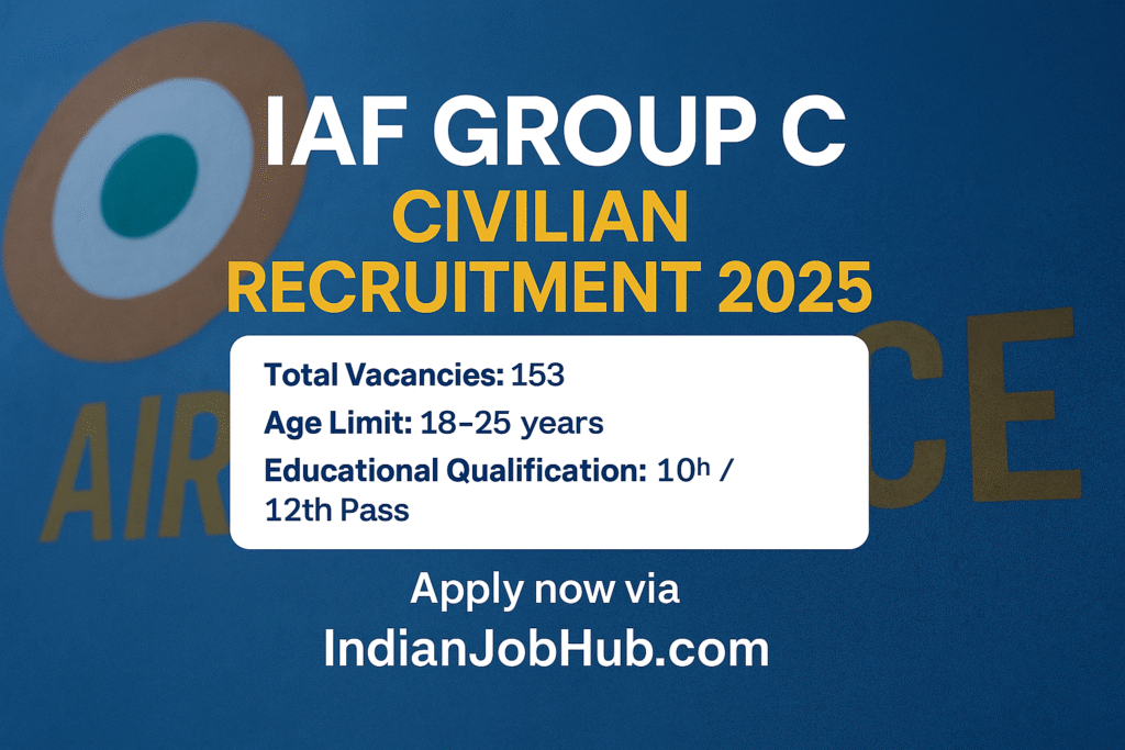 IAF Group C Vacancy 2025: Clerk, MTS, Typist & Driver Posts – Apply by June
