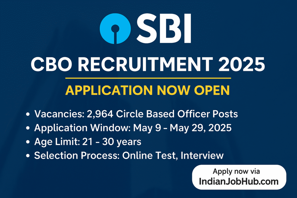 Banking Careers 2025: SBI CBO Notification Out for 2,964 Positions