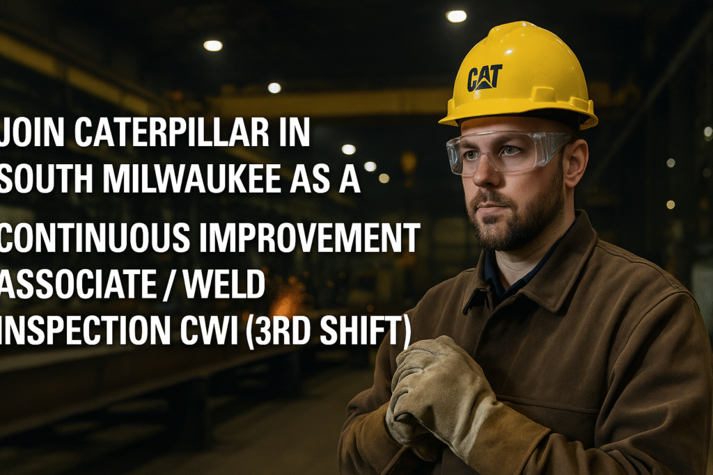 Work at Caterpillar – Certified Weld Inspector & Process Innovator Role, Apply Now