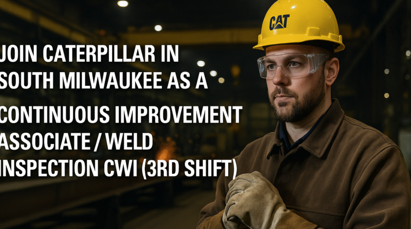 Work at Caterpillar – Certified Weld Inspector & Process Innovator Role, Apply Now