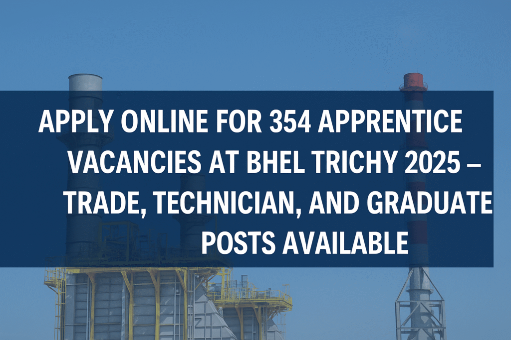 "BHEL Trichy Technician & Graduate Apprentice 2025: Diploma & B.E./B.Tech Freshers Apply Online"