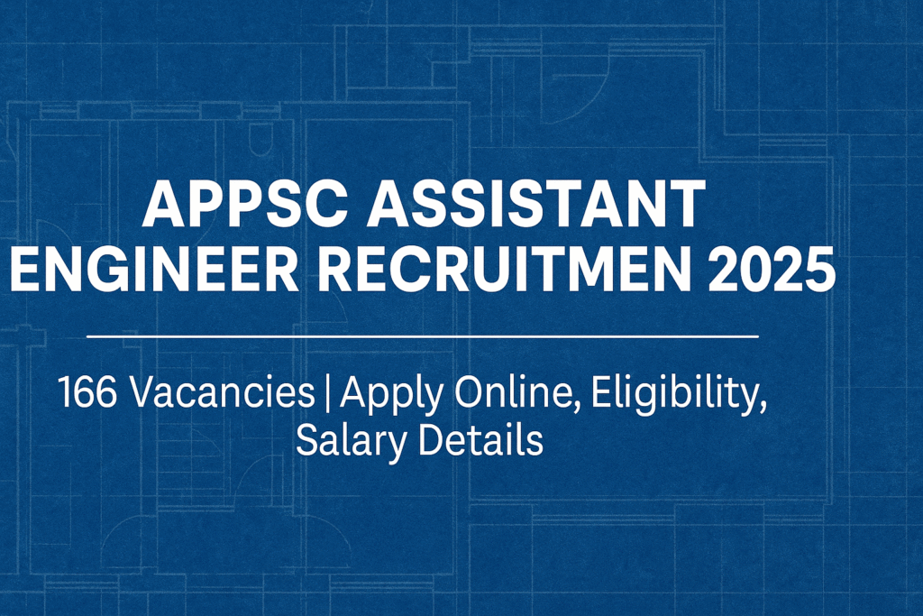 "APPSC AE Recruitment 2025: 166 Assistant Engineer Posts | Notification, Apply Online"