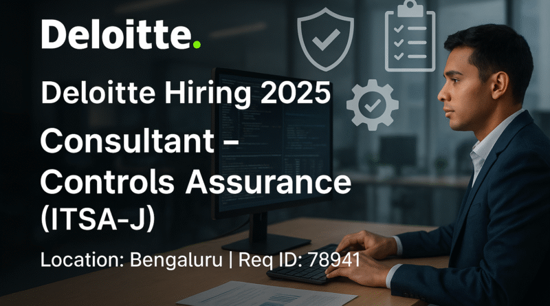 Job Title: Consultant | Bengaluru | Controls Assurance (ITSA -J)