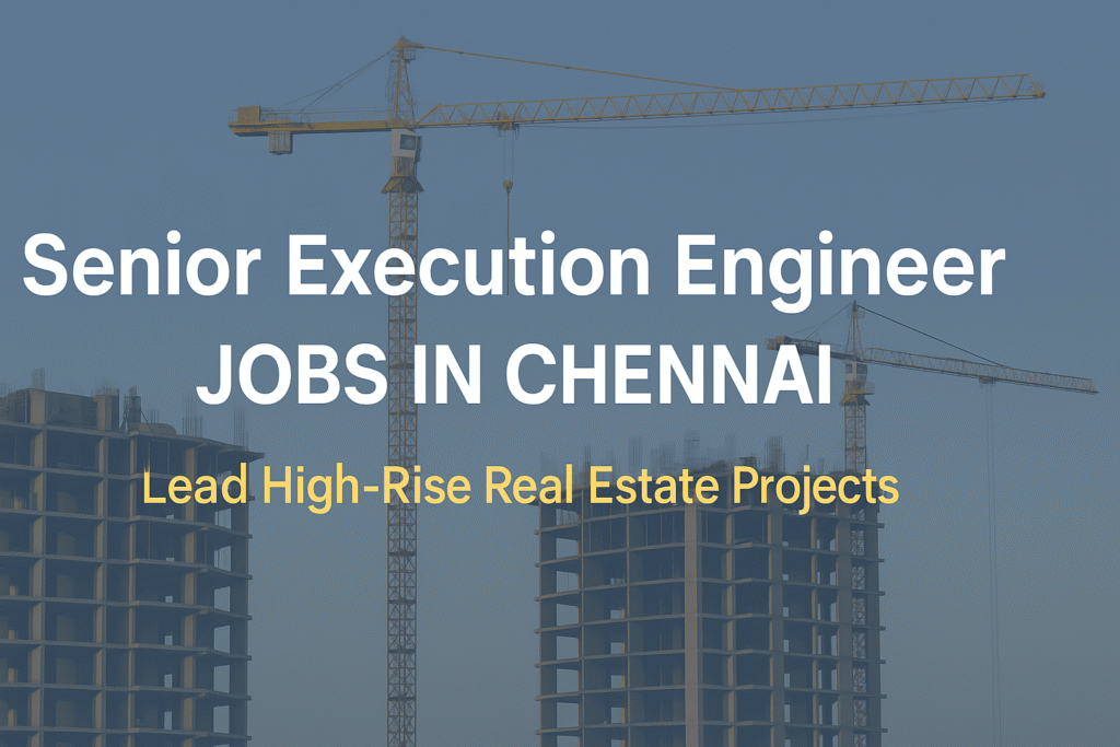 "Senior Execution Engineer | High-Rise Real Estate Jobs in Chennai"