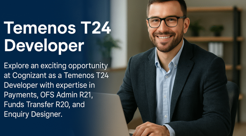 "Lead T24 Temenos Developer – Transact/TPH Specialist Role | Cognizant India Careers"