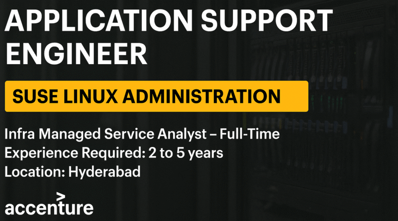 “Accenture Hiring: SUSE Linux Application Support Engineer in Hyderabad – Apply Now”