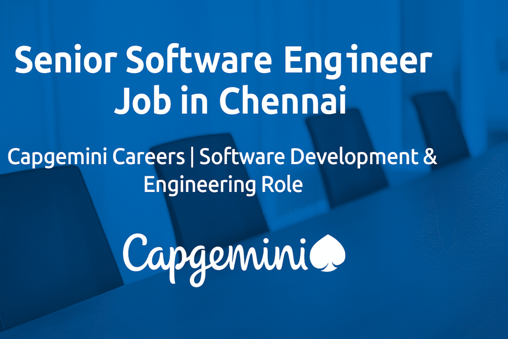 Senior Software Engineer Jobs in Chennai | Capgemini Software Engineering Careers