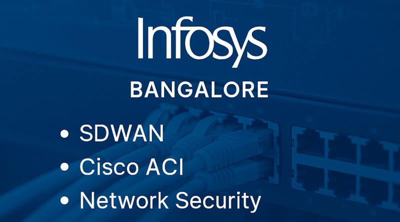 Infosys Networking Job in Bangalore – Join as Network Specialist (SDWAN, Cisco ACI, Security)