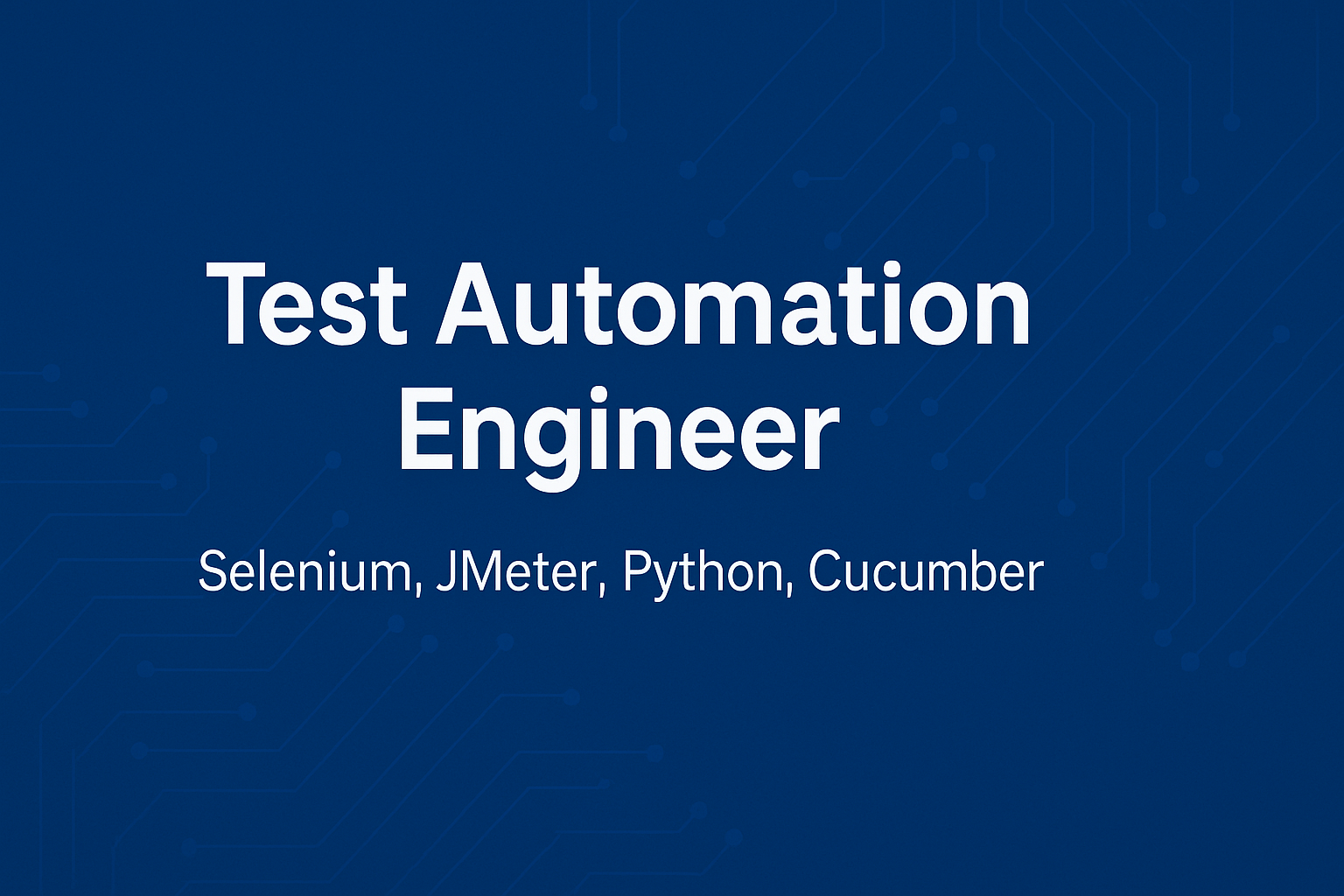 Test Automation Engineer Job Description: Mastering Selenium, JMeter & Python for Scalable QA Solutions