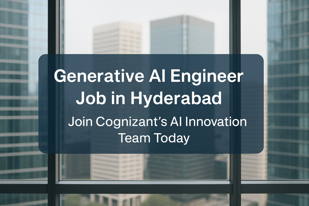 "Join Cognizant as a Generative AI Engineer – Hyderabad Job Opportunity"
