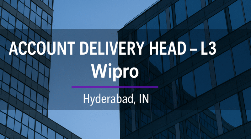Wipro Careers 2025: Account Delivery Head – L3 Position in Hyderabad