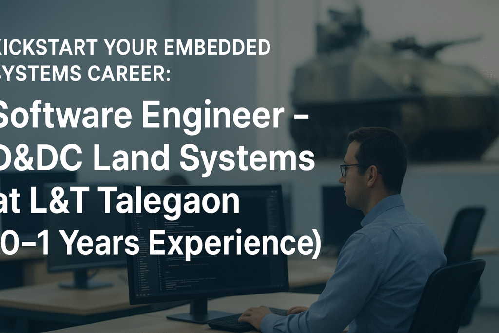 Kickstart Your Embedded Systems Career: Software Engineer – D&DC Land Systems at L&T Talegaon (0–1 Years Experience)