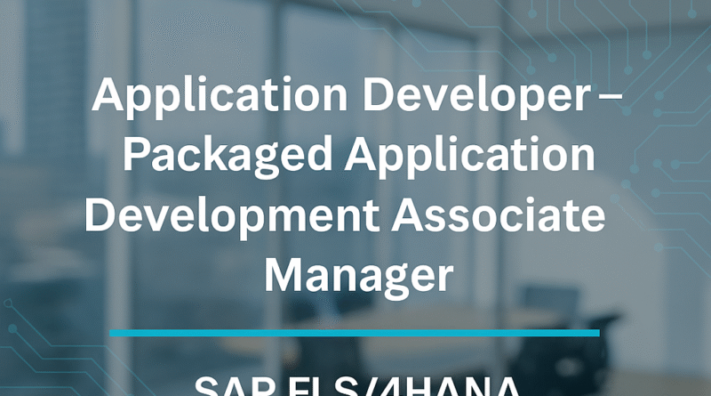 SAP FI S/4HANA Application Developer Jobs in Hyderabad | Accenture Hiring 2025