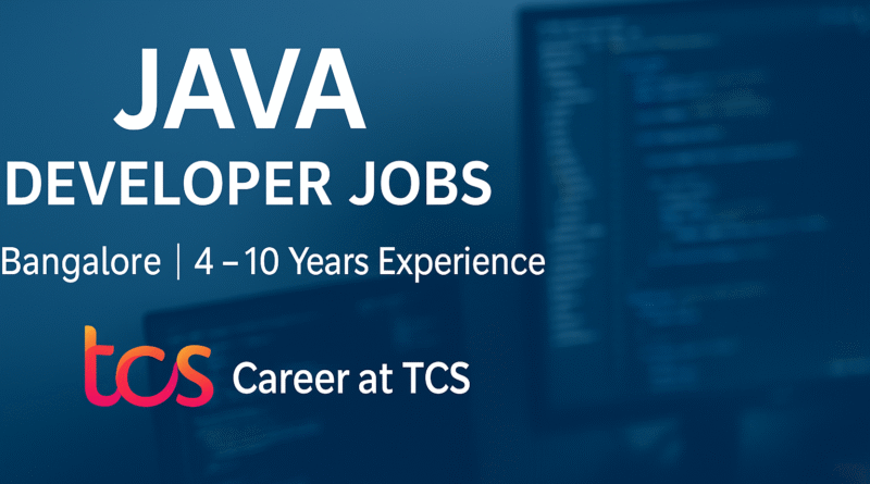 Java Developer Jobs in Bangalore at TCS | Career Growth for 4–10 Years Experienced Professionals