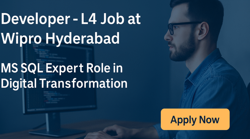 Developer – L4 Job at Wipro Hyderabad | MS SQL Expert Role in Digital Transformation