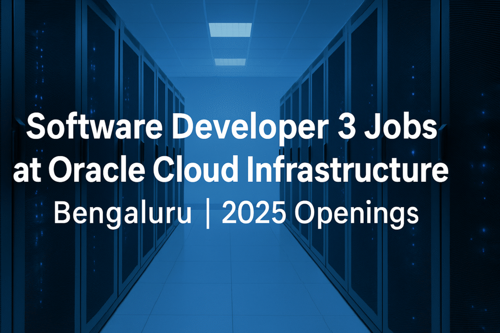 Software Developer 3 Jobs at Oracle Cloud Infrastructure | Bengaluru 2025 Openings