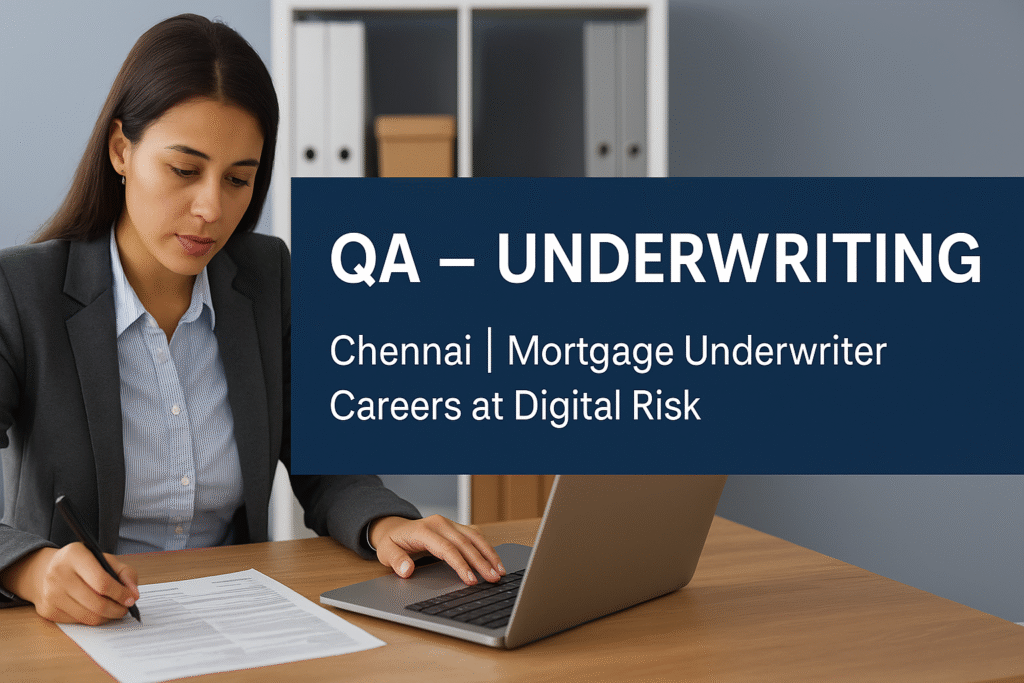 QA – Underwriting Job in Chennai | Mortgage Underwriter Careers at Digital Risk