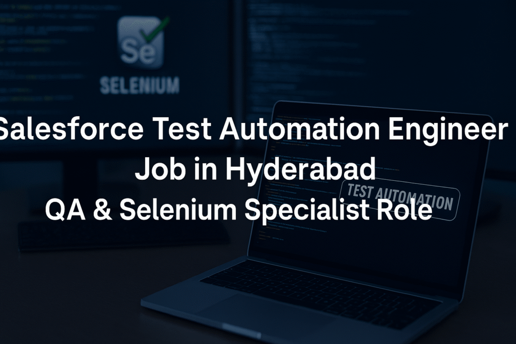 Salesforce Test Automation Engineer Job in Hyderabad – QA & Selenium Specialist Role