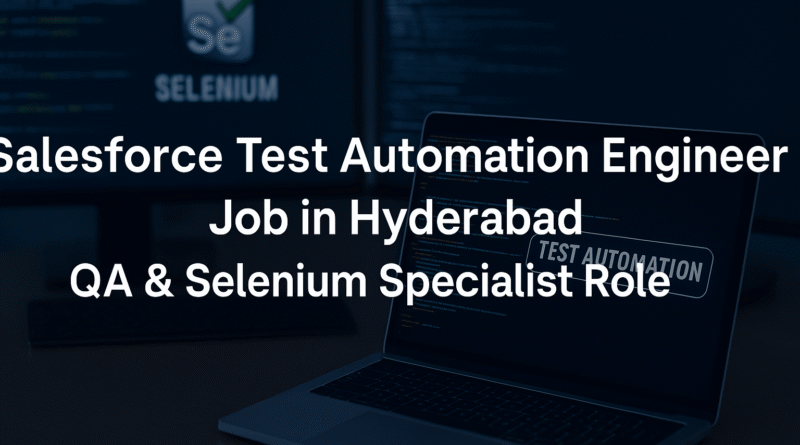 Salesforce Test Automation Engineer Job in Hyderabad – QA & Selenium Specialist Role