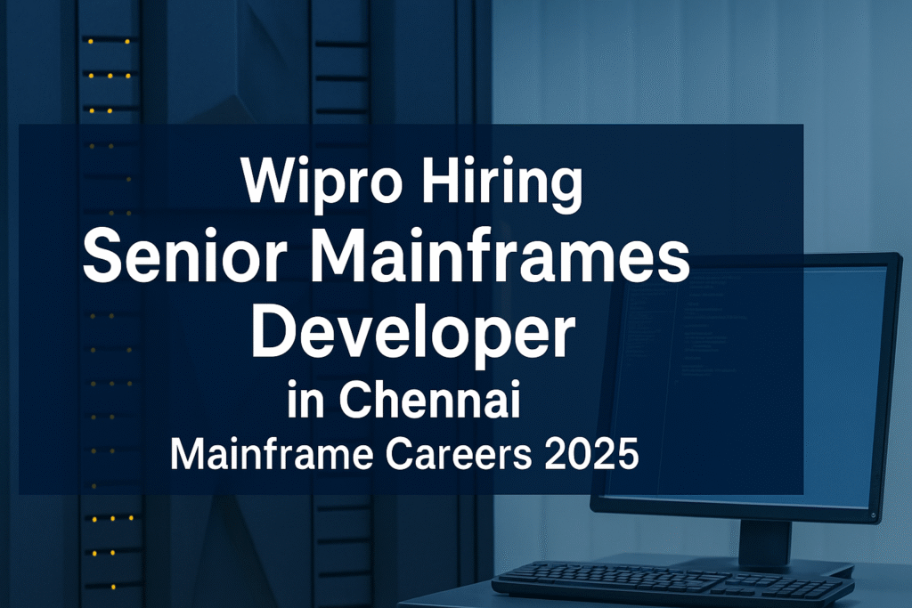 Wipro Hiring Senior Mainframes Developer in Chennai | Mainframe Careers 2025