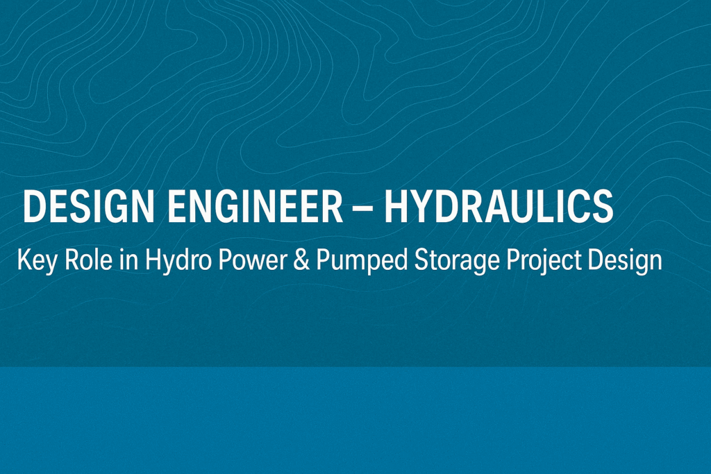 Design Engineer – Hydraulics: Key Role in Hydro Power & Pumped Storage Project Design
