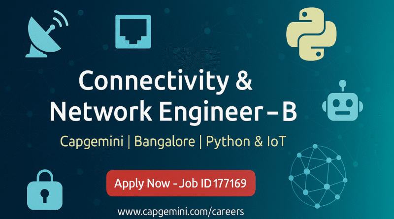 Connectivity & Network Engineer Jobs in Bangalore | Capgemini Careers – Python, UI Automation & IoT
