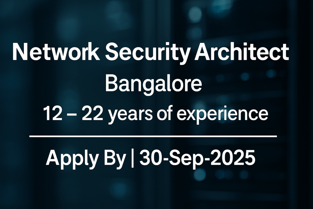 Join as a Network Security Architect – Firewall, WAF, Zscaler Expert Wanted