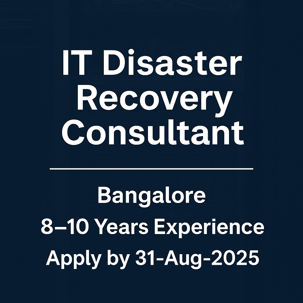 business-continuity-disaster-recovery-expert-job-8-10-yrs-bangalore-opportunities